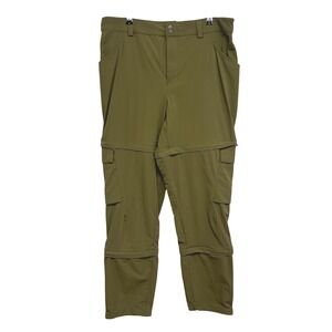 Convertible Cargo Hiking Pants Outdoor Gorpcore 14 Green Zip Off Utility Trail‎